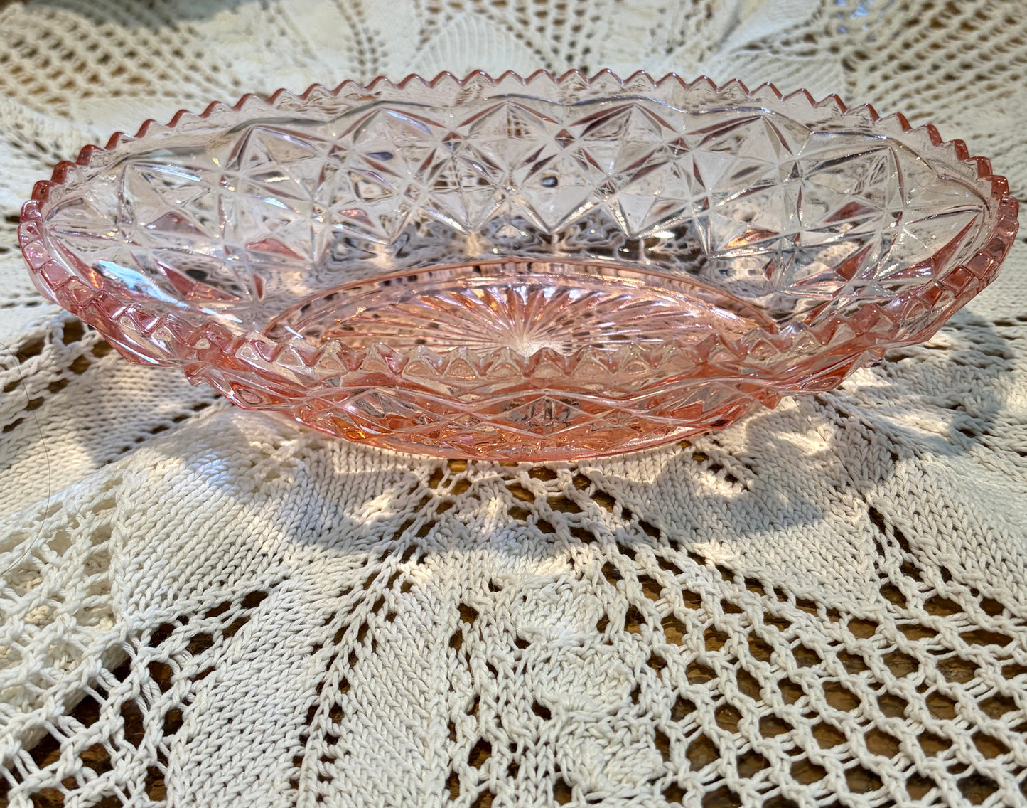 Pink Little Jewel, Imperial Depression Glass Oval Dish