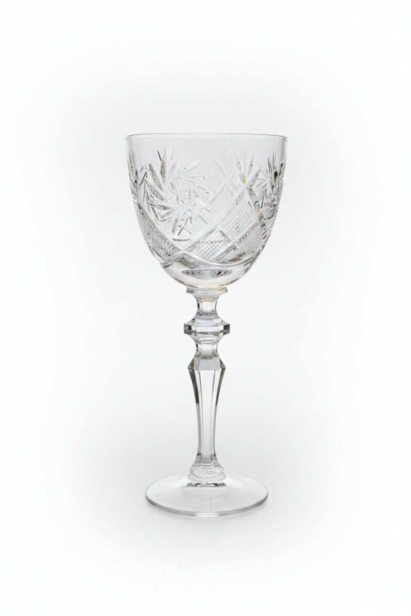 Cut Crystal Vintage Wine Goblets