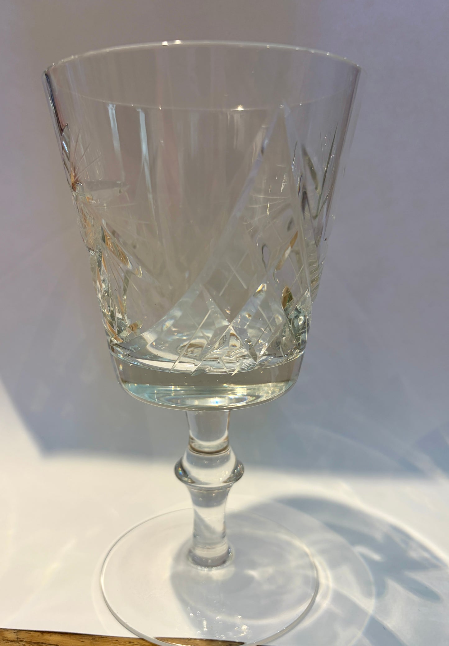 Flared Crystal Pinwheel Wine Glasses