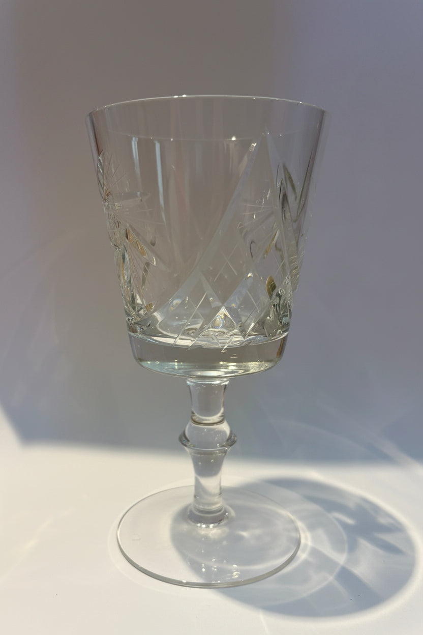 Flared Crystal Pinwheel Wine Glasses