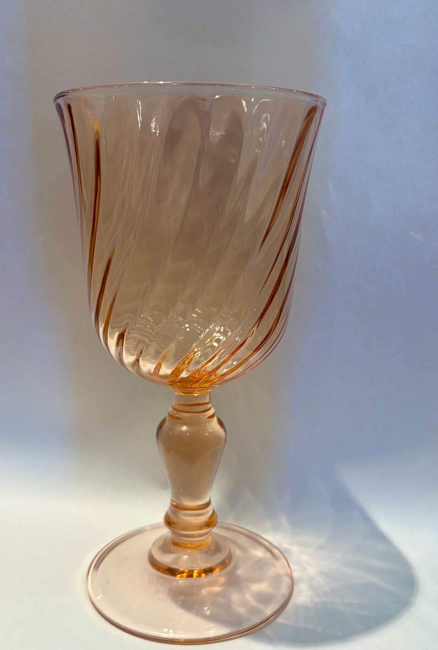 Pink Swirl Wine Glasses
