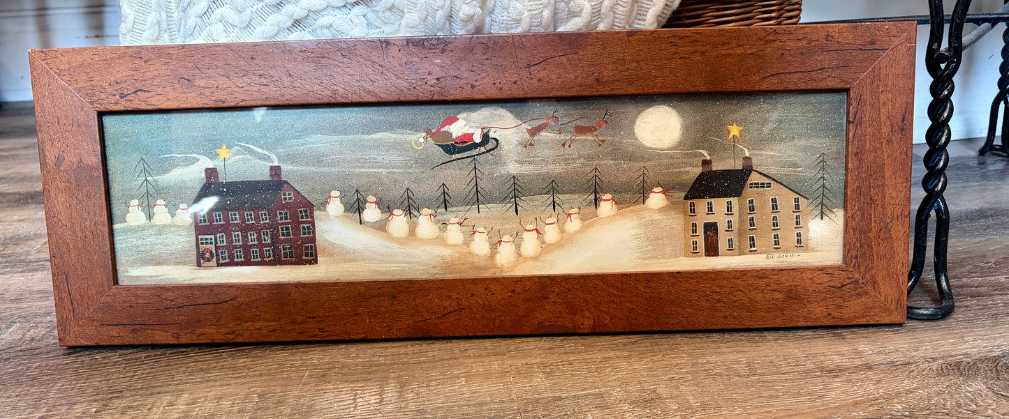 Vintage Christmas Print, Framed