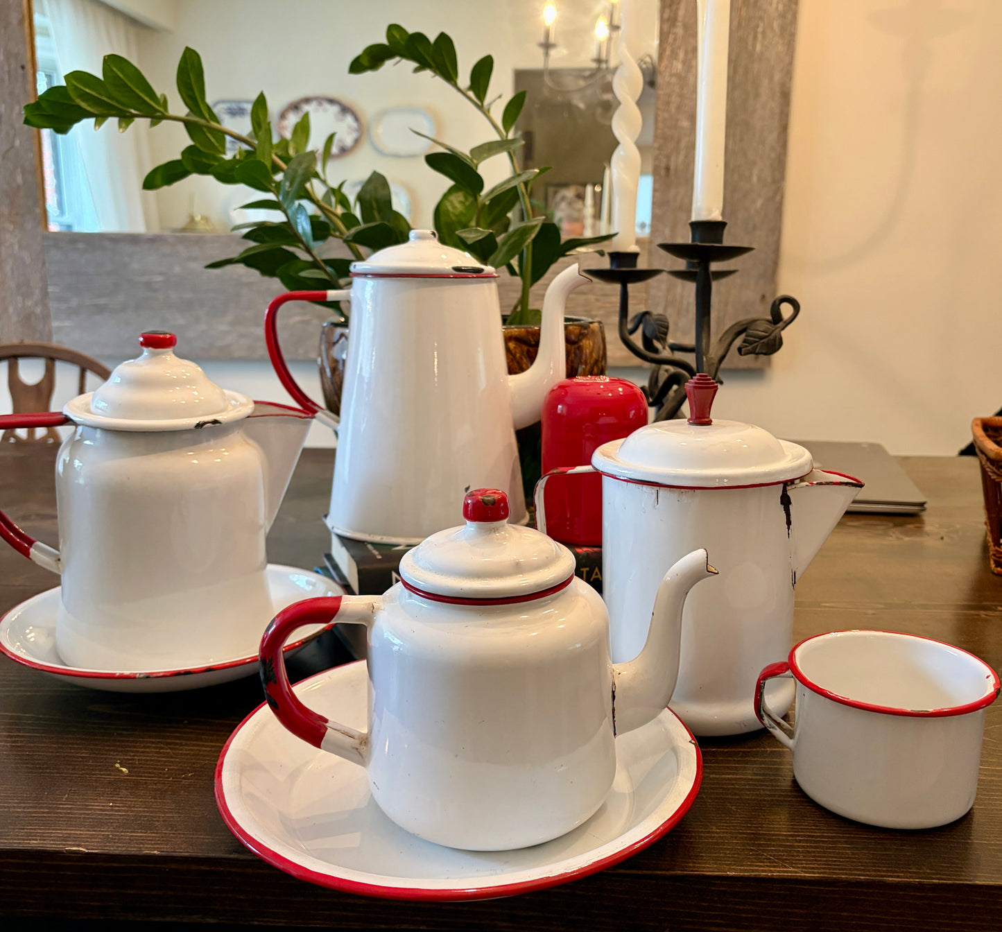Red & White Enamelware