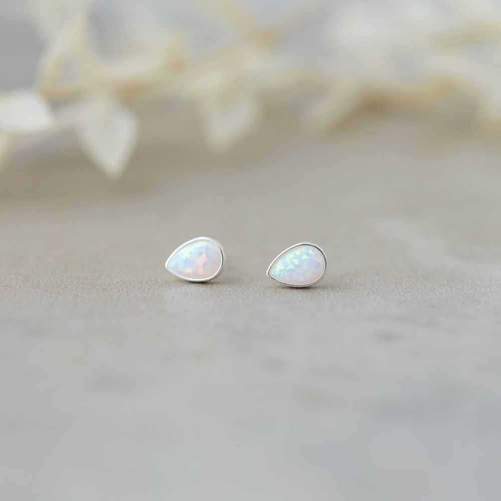 Icy Rain Studs - Opalite