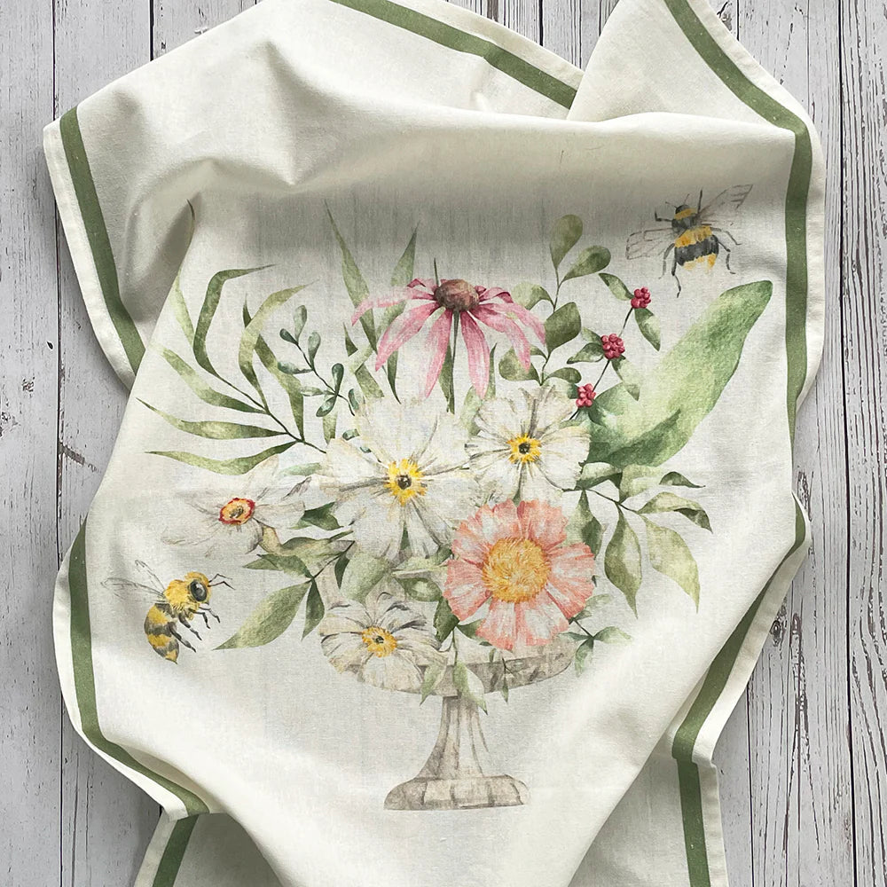 Flour Sack Cotton Printed Kitchen Towel Set of 2