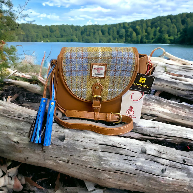 Antique Harris Tweed Saddle Bag