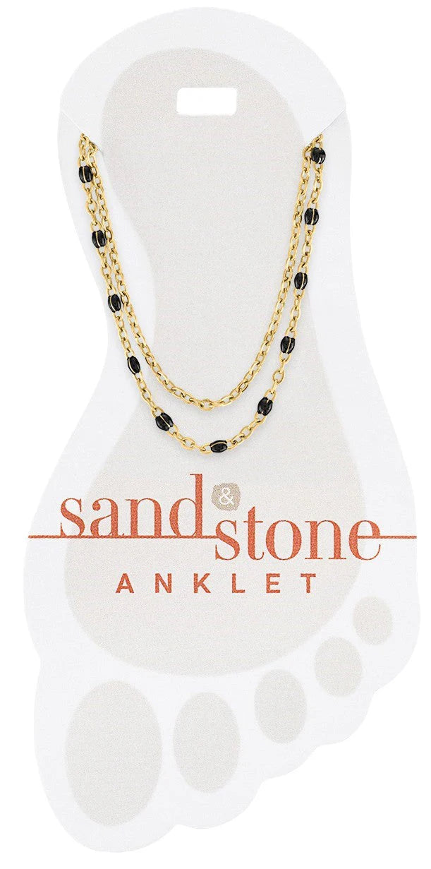 Sand & Stone Anklets Gold