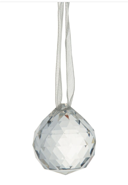 Crystal Faceted Glass Ornament