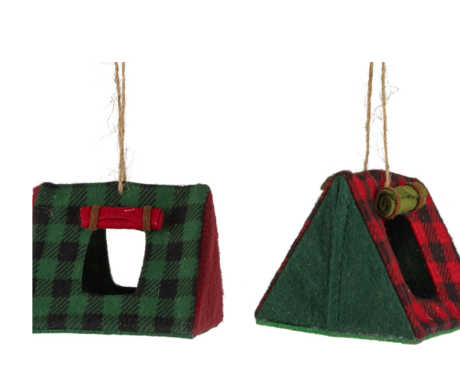 Plaid Tent Ornament