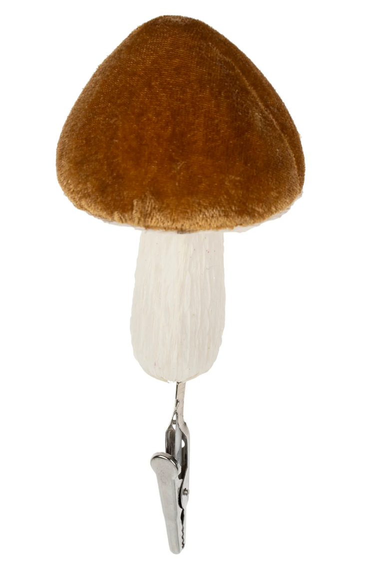 Mushroom Ornament Clip, Copper