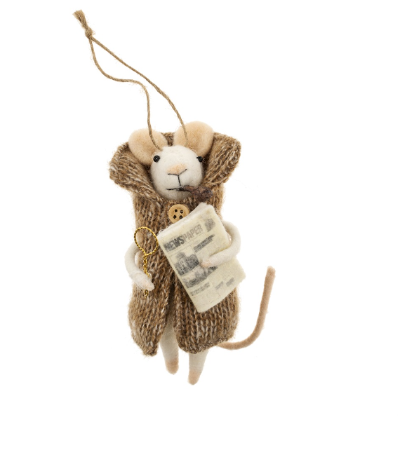 Newspaper Nelson Felted Mouse