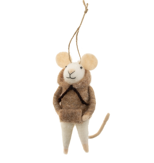 Hoodie Harrison Felted Mouse Ornament