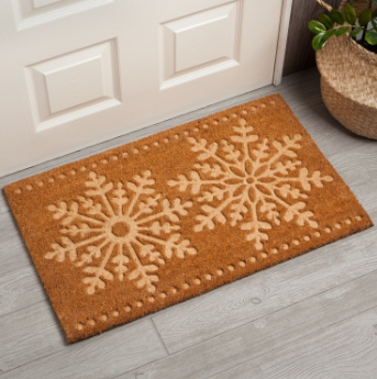 Snowflake Coir Doormat