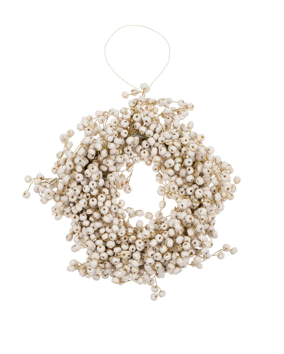 Beaded Wooden Berry Wreath