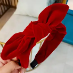 Chic Velvet Rabbit Ears Bowknot Headband
