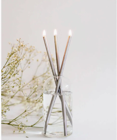 Silver Everlasting Candles