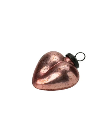 Pink Mercury Glass Bubble Heart