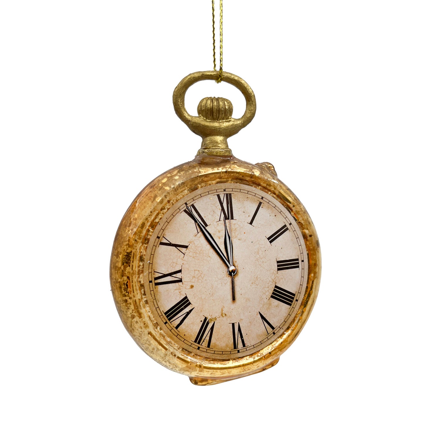 Vintage Pocket Watch Glass Ornament