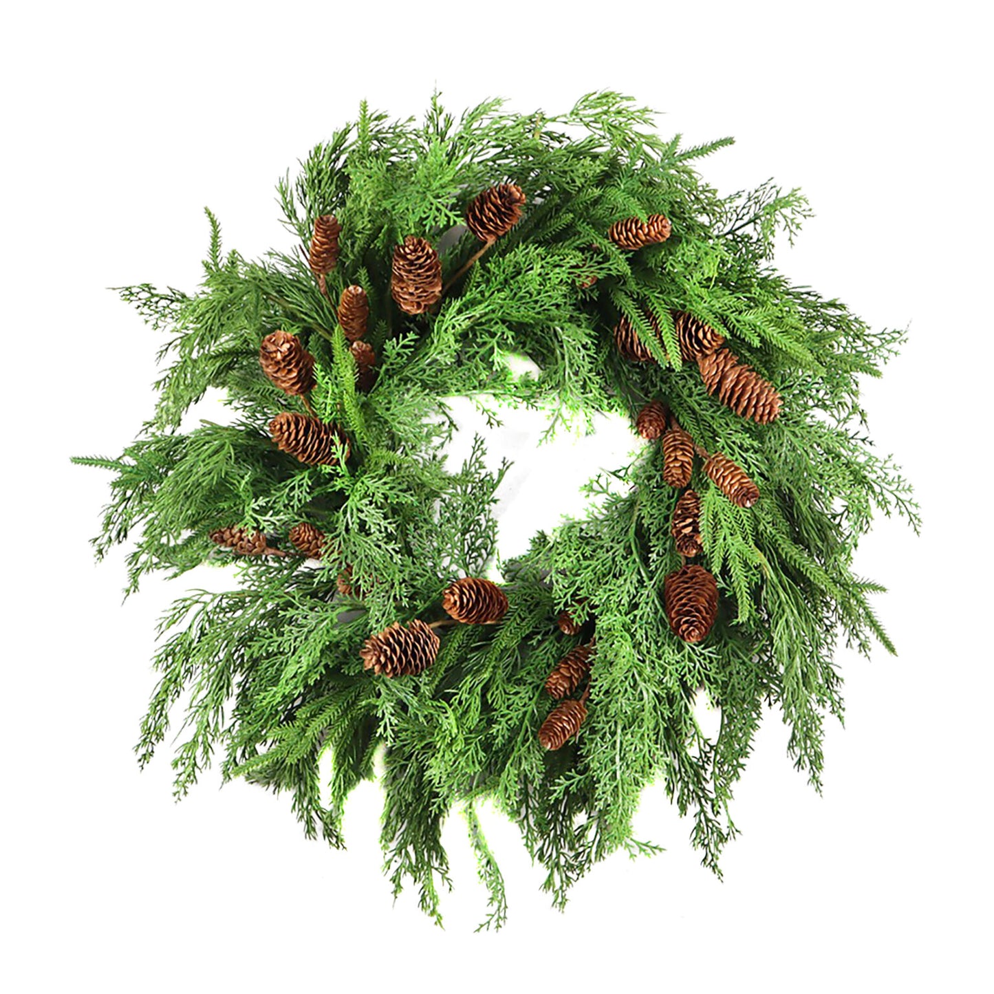 Evergreen and Pinecone Wreath