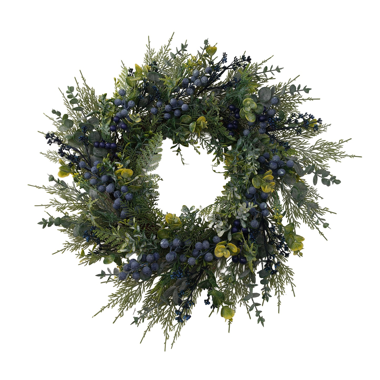 Cedar Eucalyptus and Blue Berry Wreath
