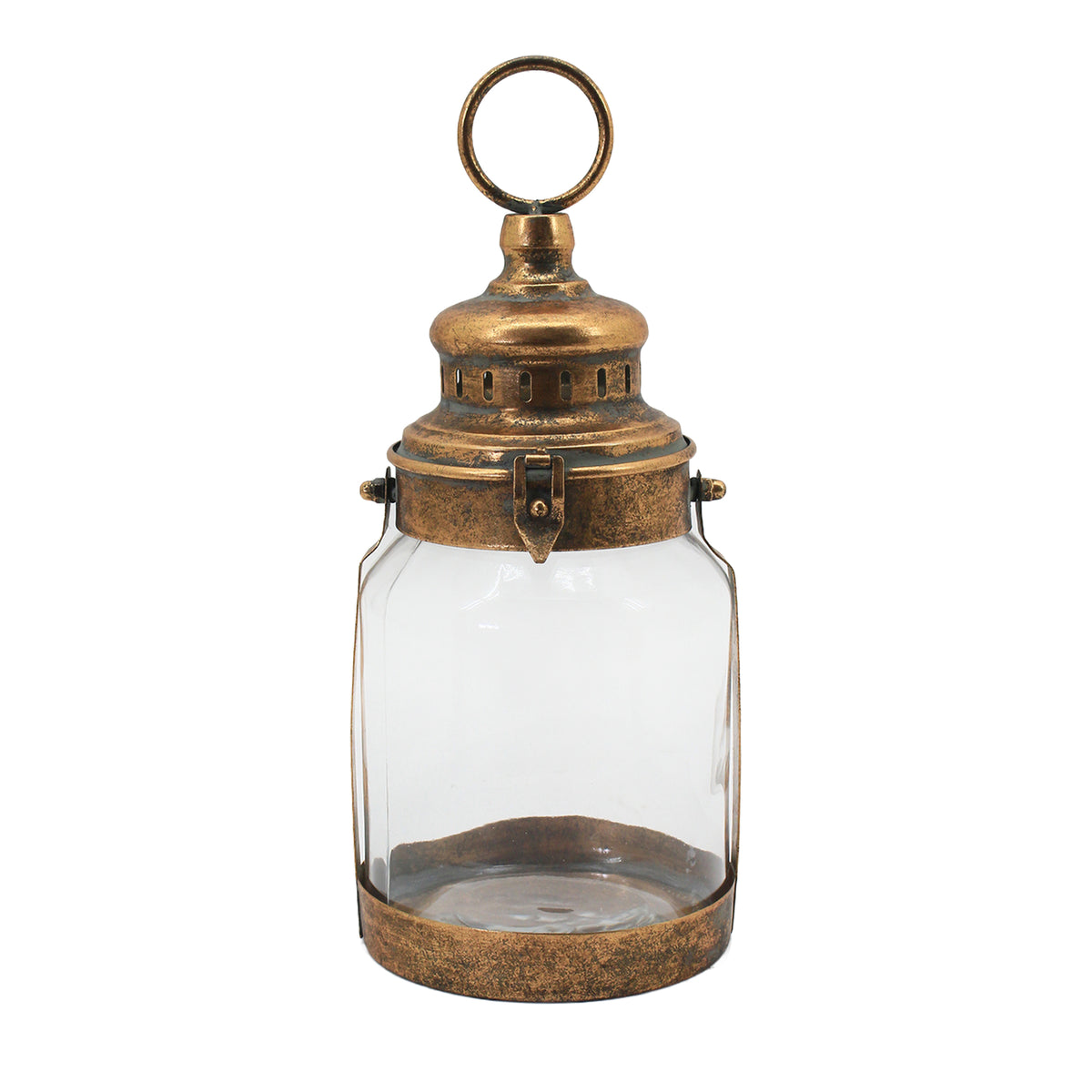 Brass Lantern, Antique Gold Finish