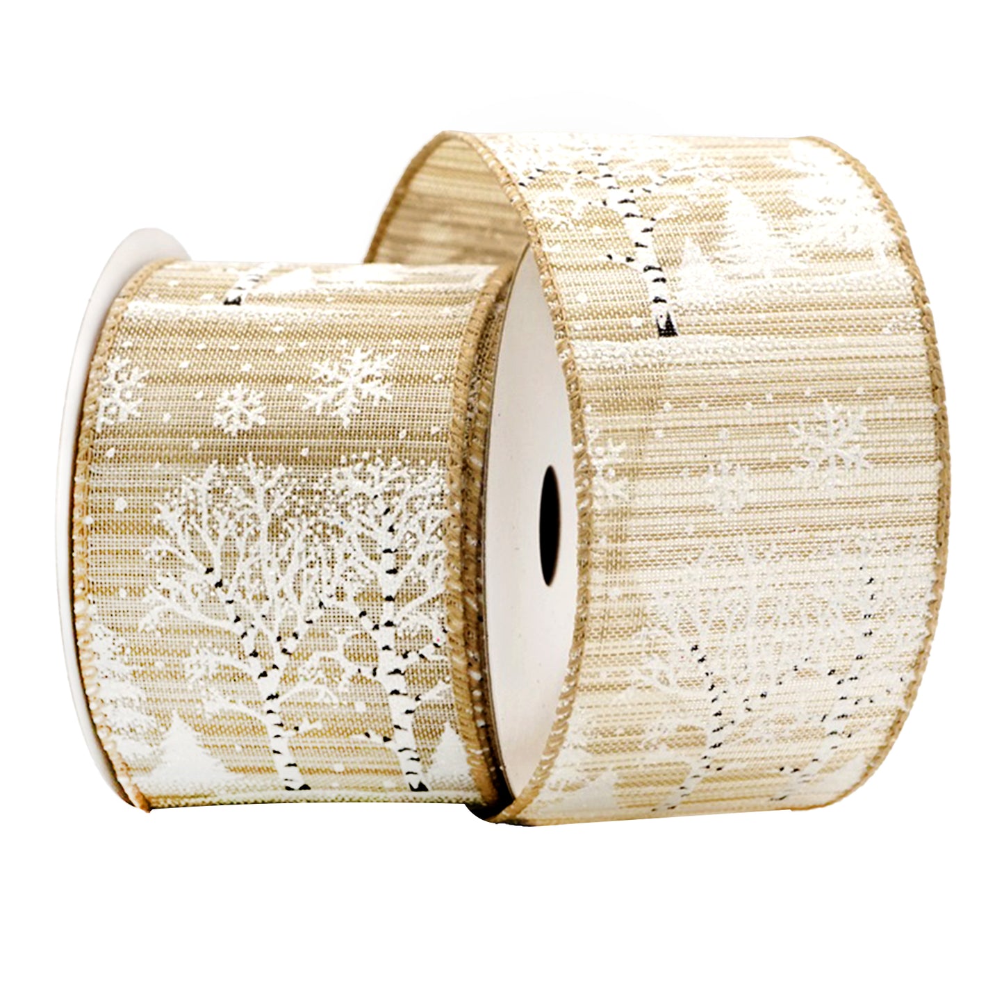 Wide Wired Decorative Christmas Ribbon