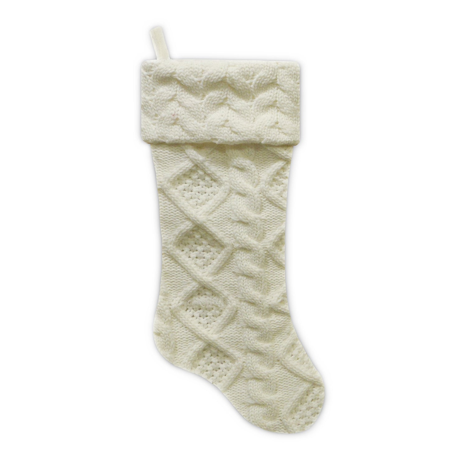 Cream, Cable Knit Stocking