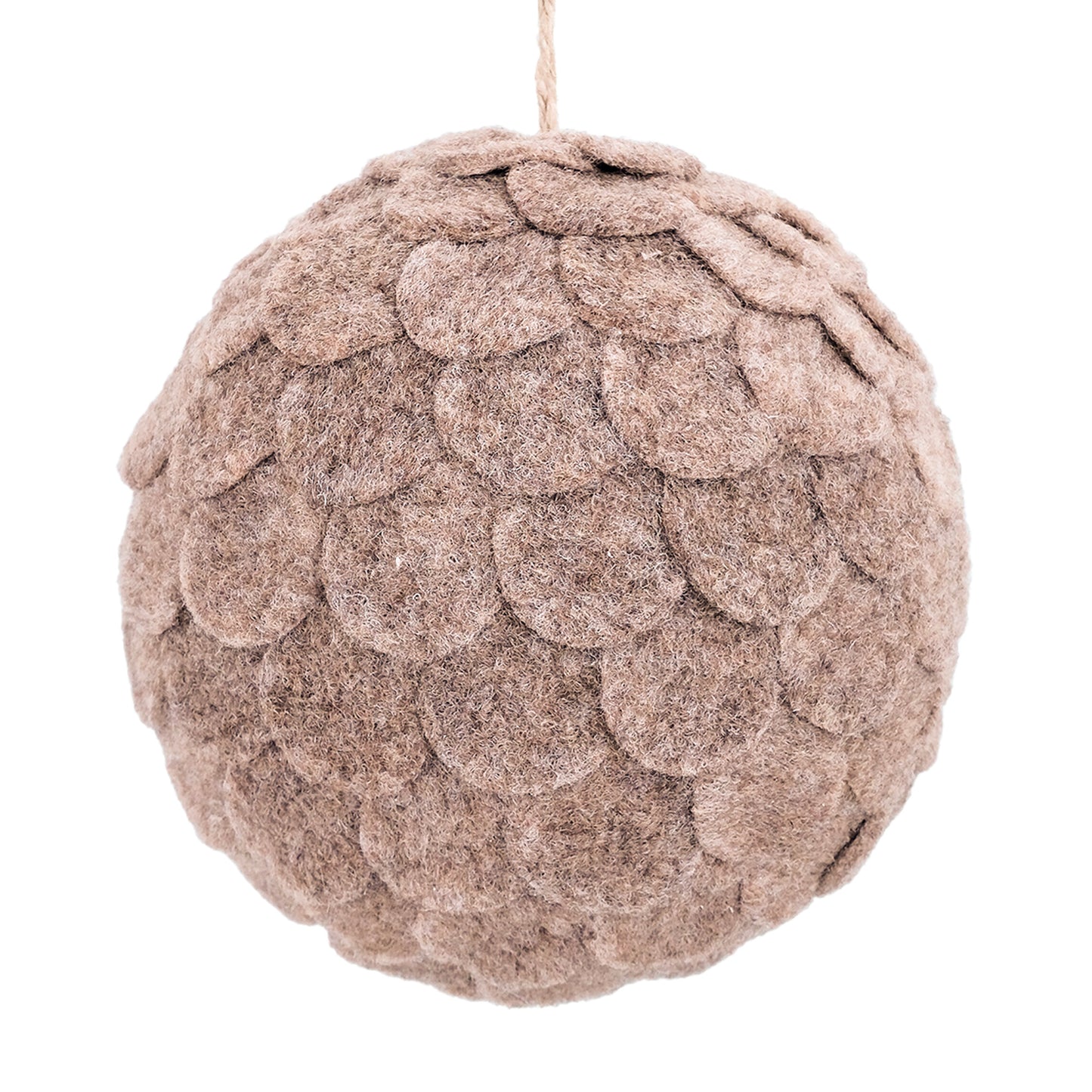 Felted Scalloped Ball Ornaments