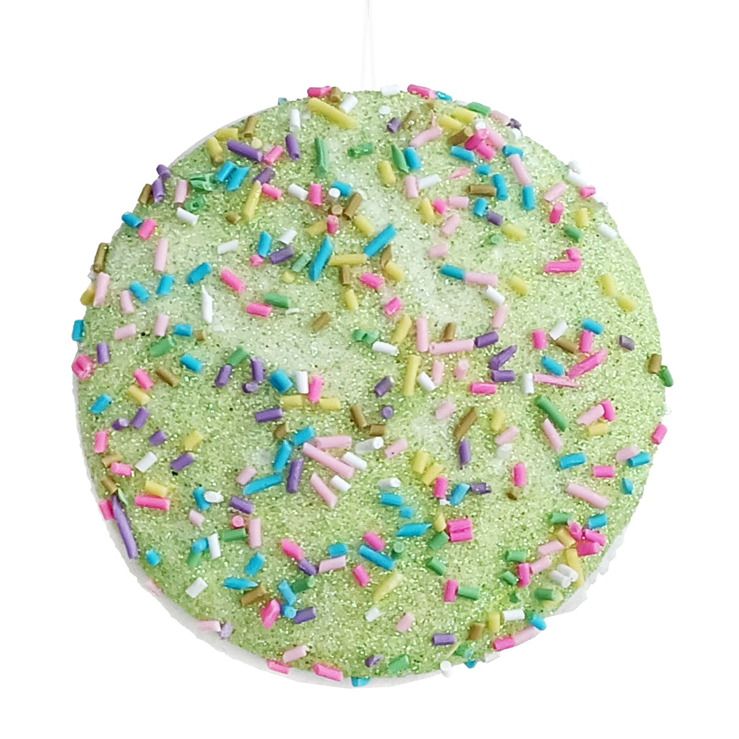 Candy Sprinkled Macaroon Ornament Green