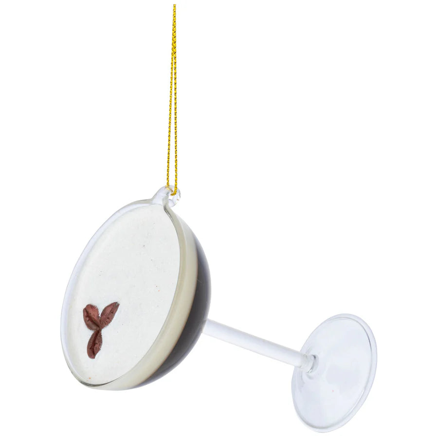 Glass Coffee Martini Ornament