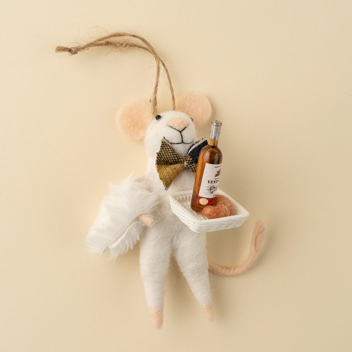 Holiday Host Henry Felted Mouse Ornament