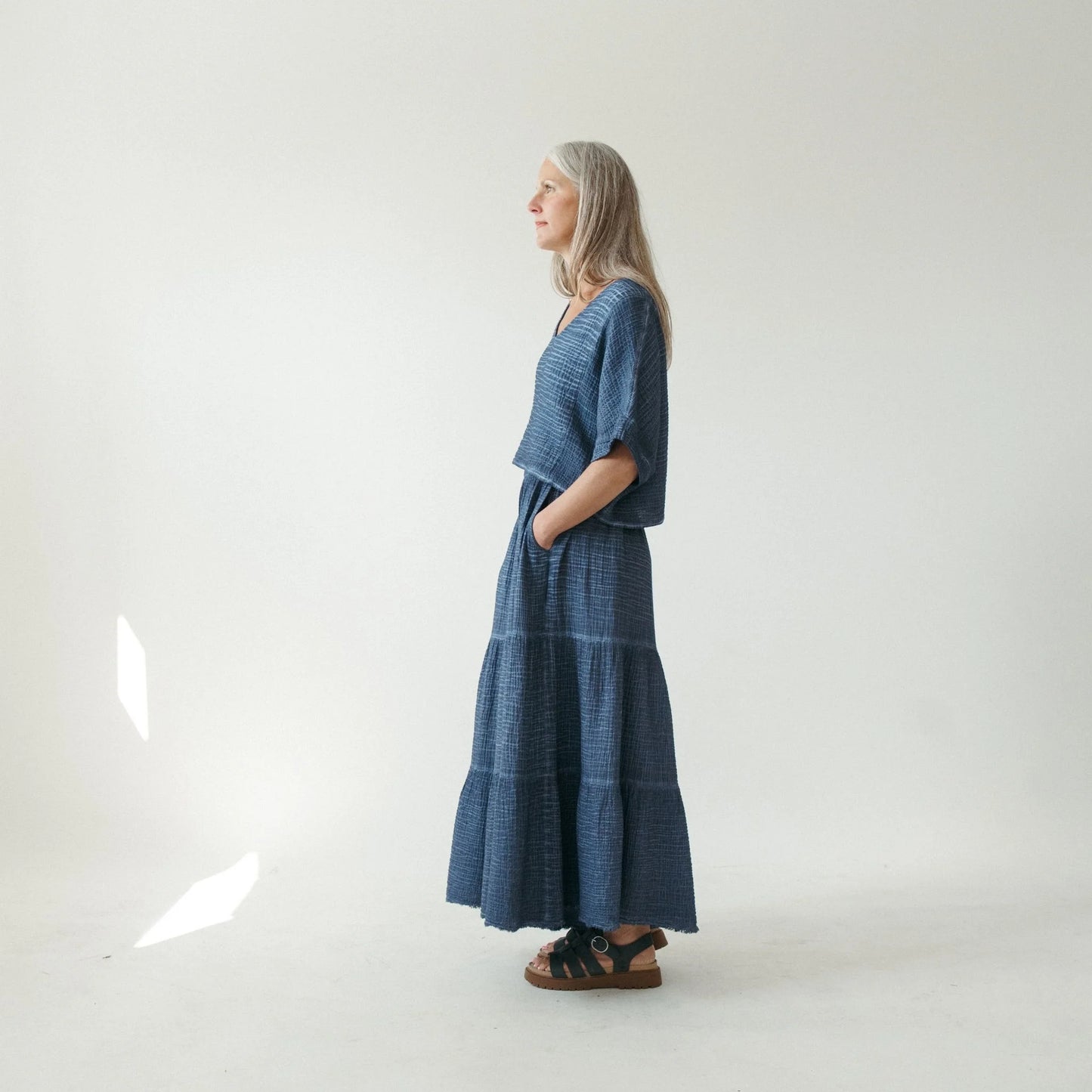 Crinkle Skirt Pants - Pokoloko