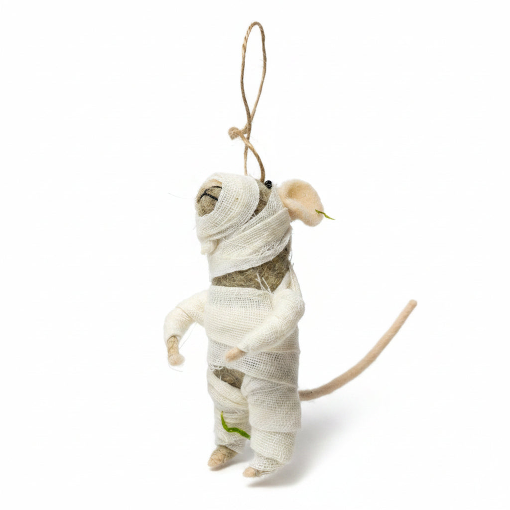 Felted Mouse Halloween Ornaments