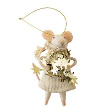 Starbright Stella Felted Mouse Ornament