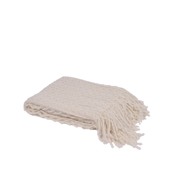 Knit Cream Throw