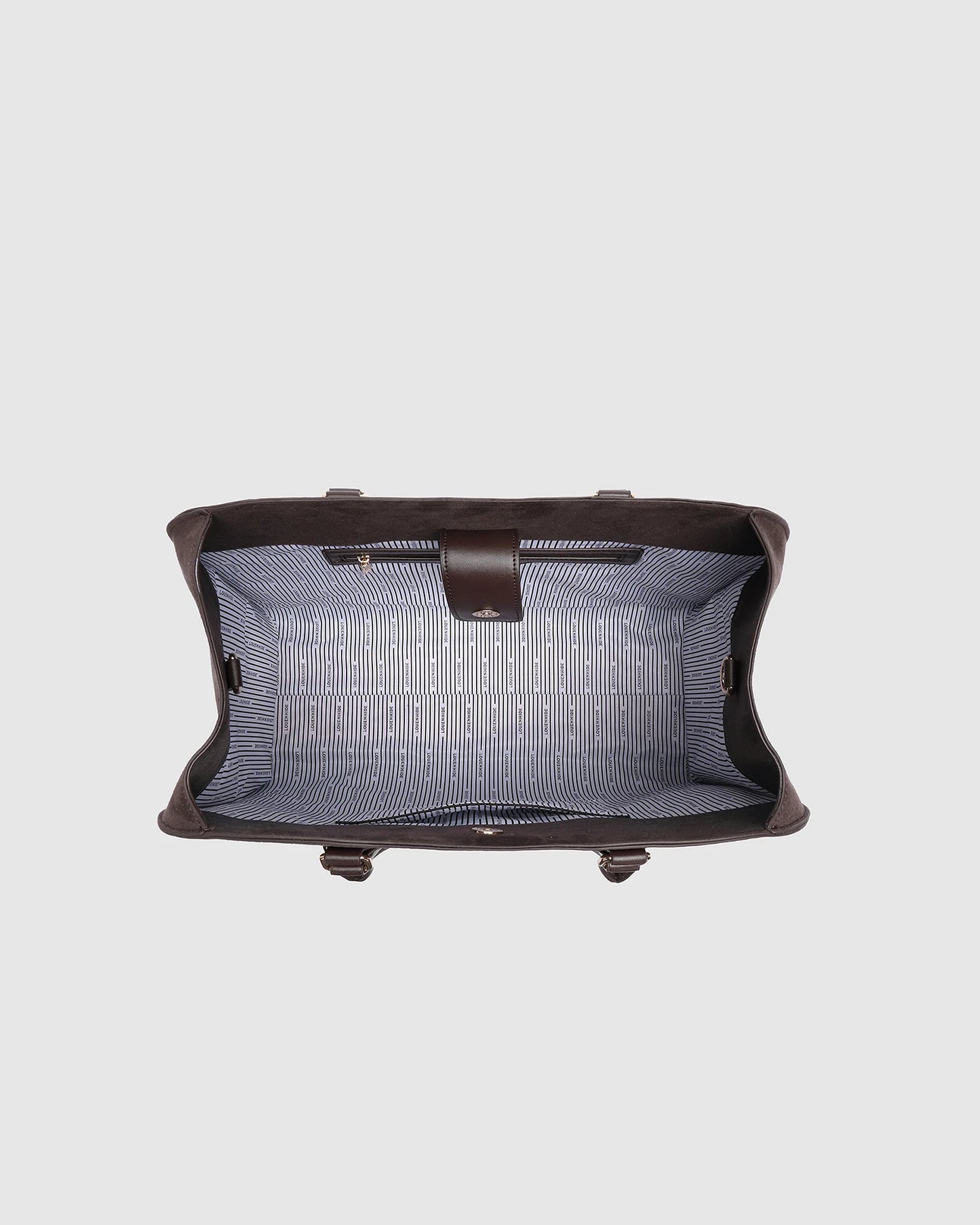 Blaire Tote Bag: Suede Chocolate