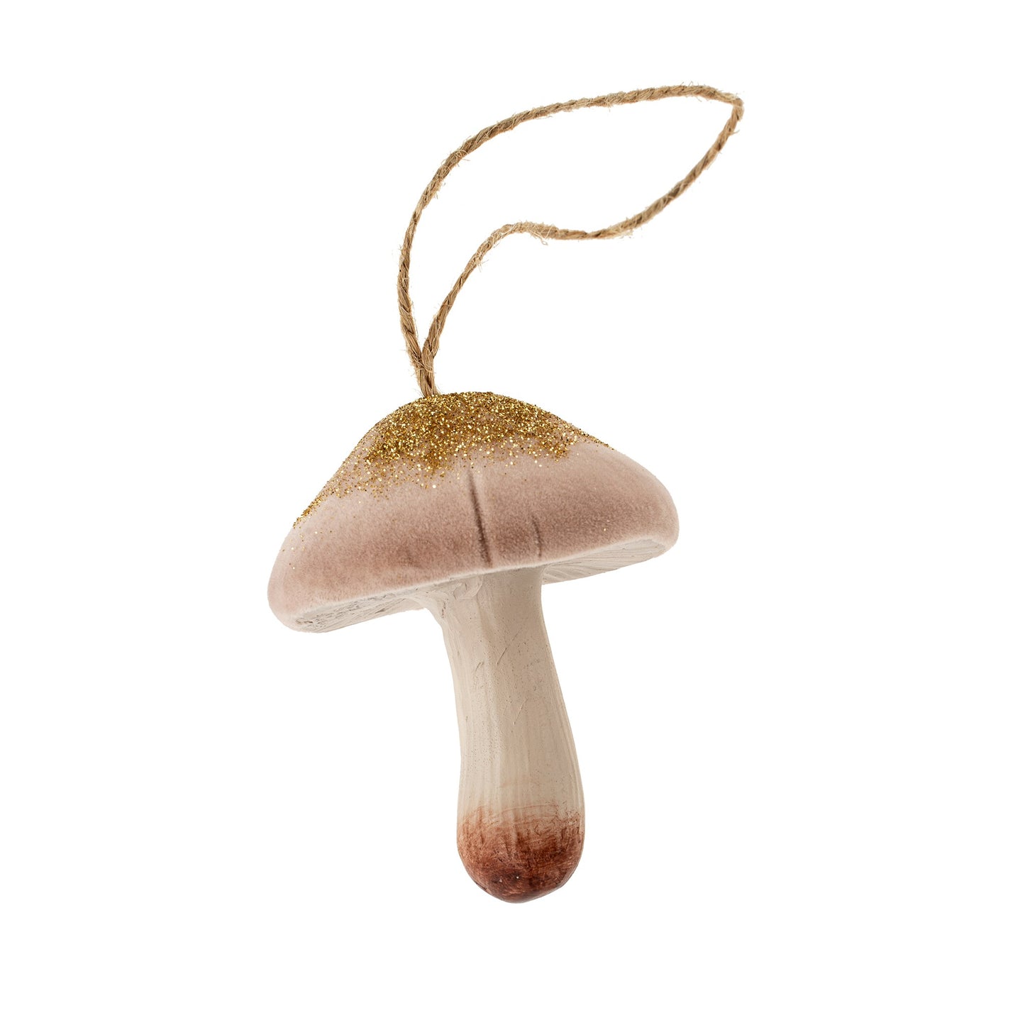 Pink Velvet Mushroom Ornament