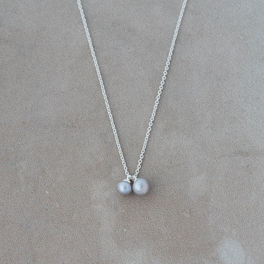 Double Pearl Friendship Necklace