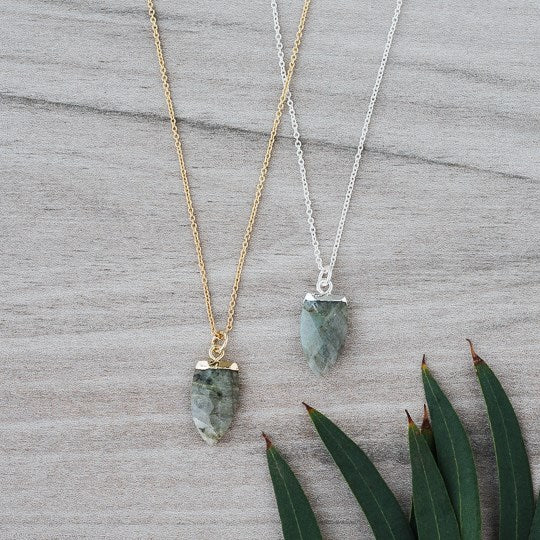 Nimble Necklace Gold Amethyst & Rose Quartz