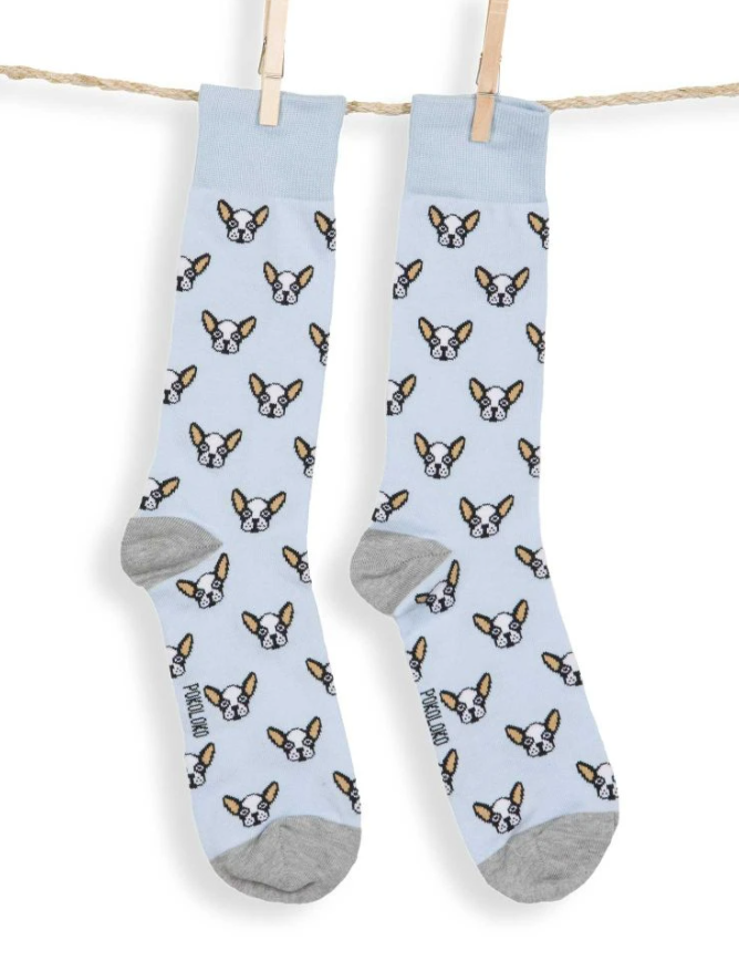 Pokoloko pima cotton socks - french bulldog