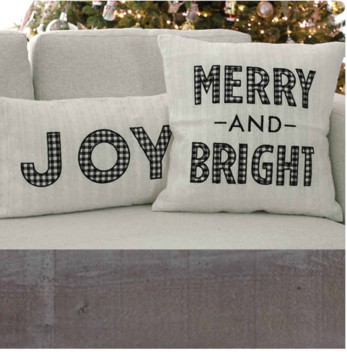 Knitted Joy or Merry & Bright Pillow