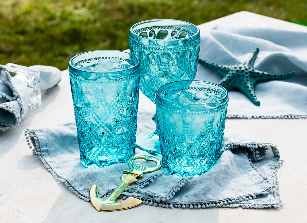 Goblet - turquoise jewel dot