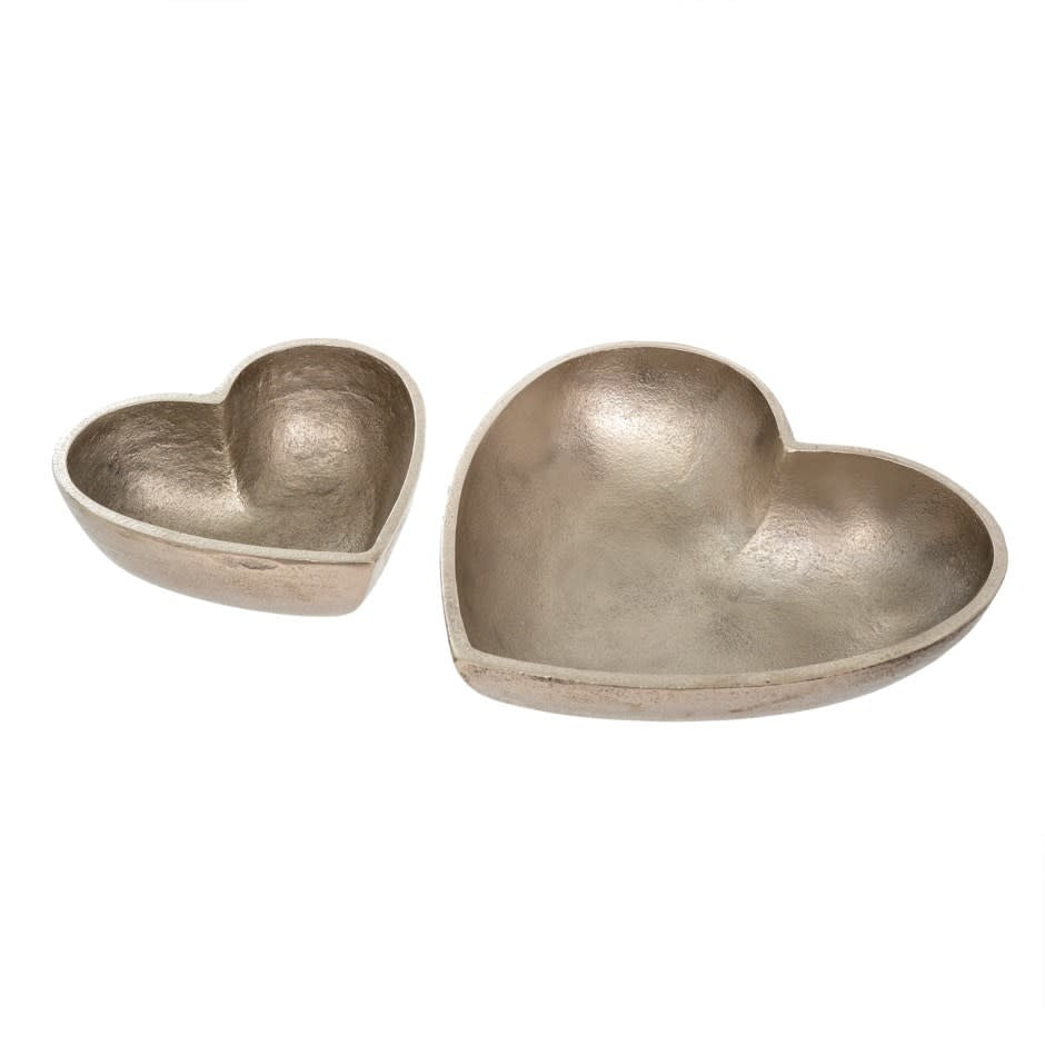 Heart Dish Silver Finish - 2 sizes