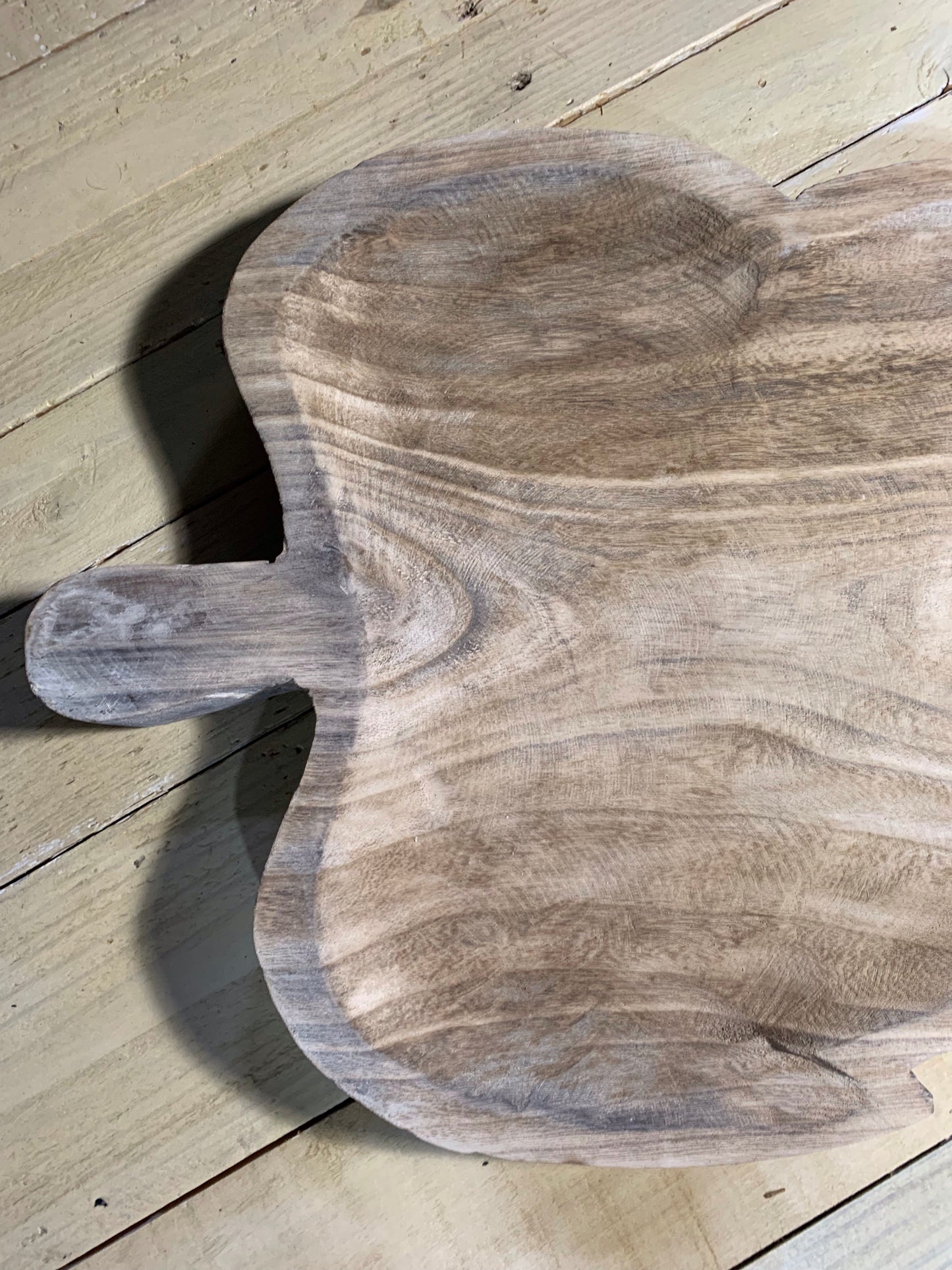 Large Wooden Leaf Tray