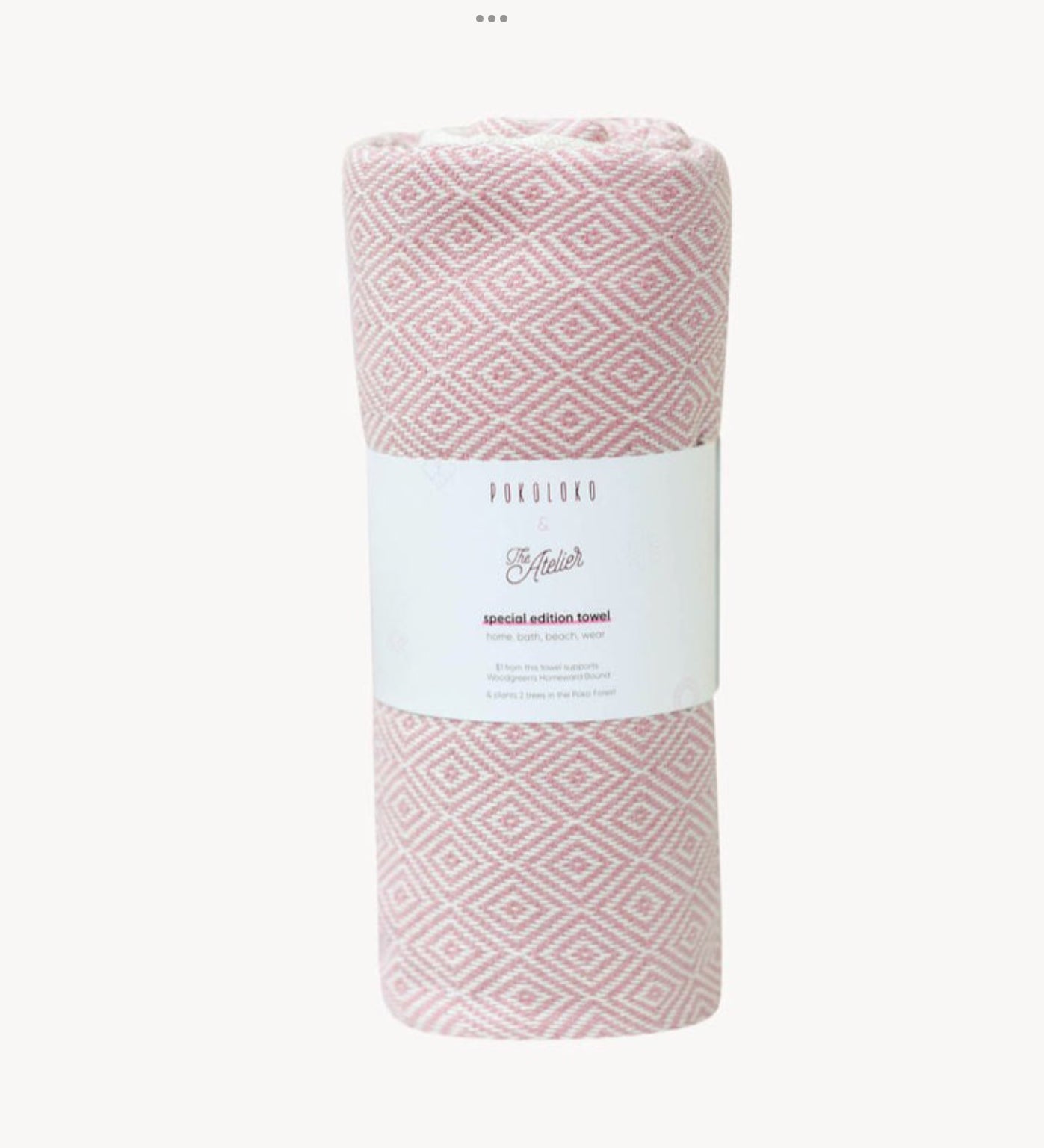 Diamond Atelier Pink Turkish Bath Towel