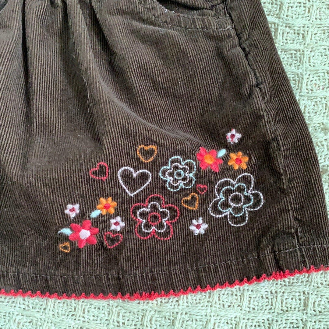 Brown Corduroy Kids Dress