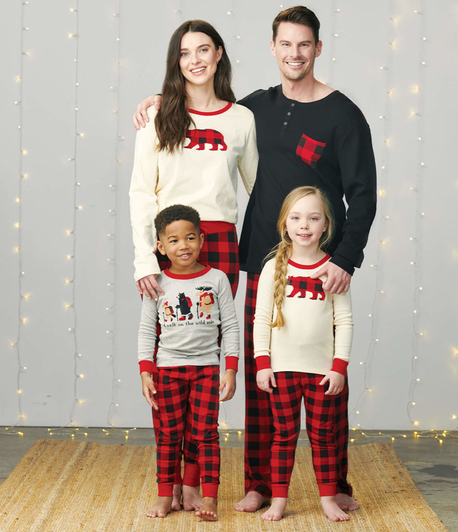 Hatley Kids Buffalo Plaid PJ Set Red/Black