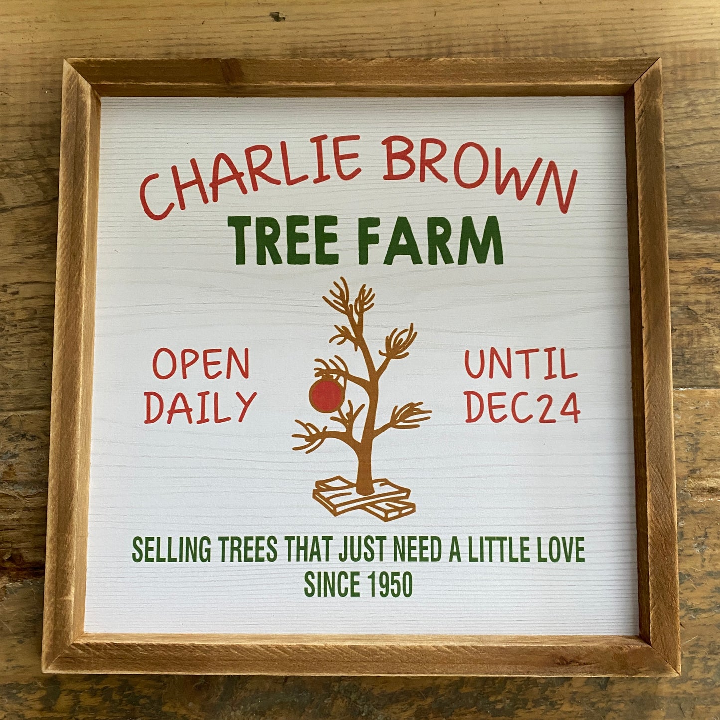 Charlie Brown Christmas Sign