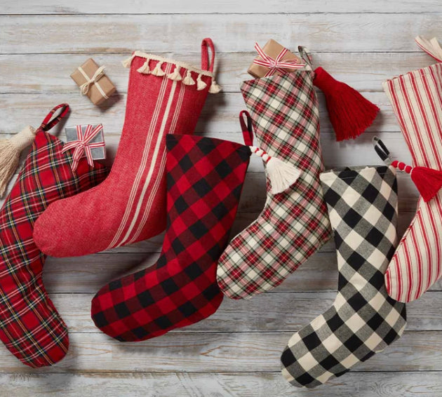 Christmas Stocking Red and White Stripe