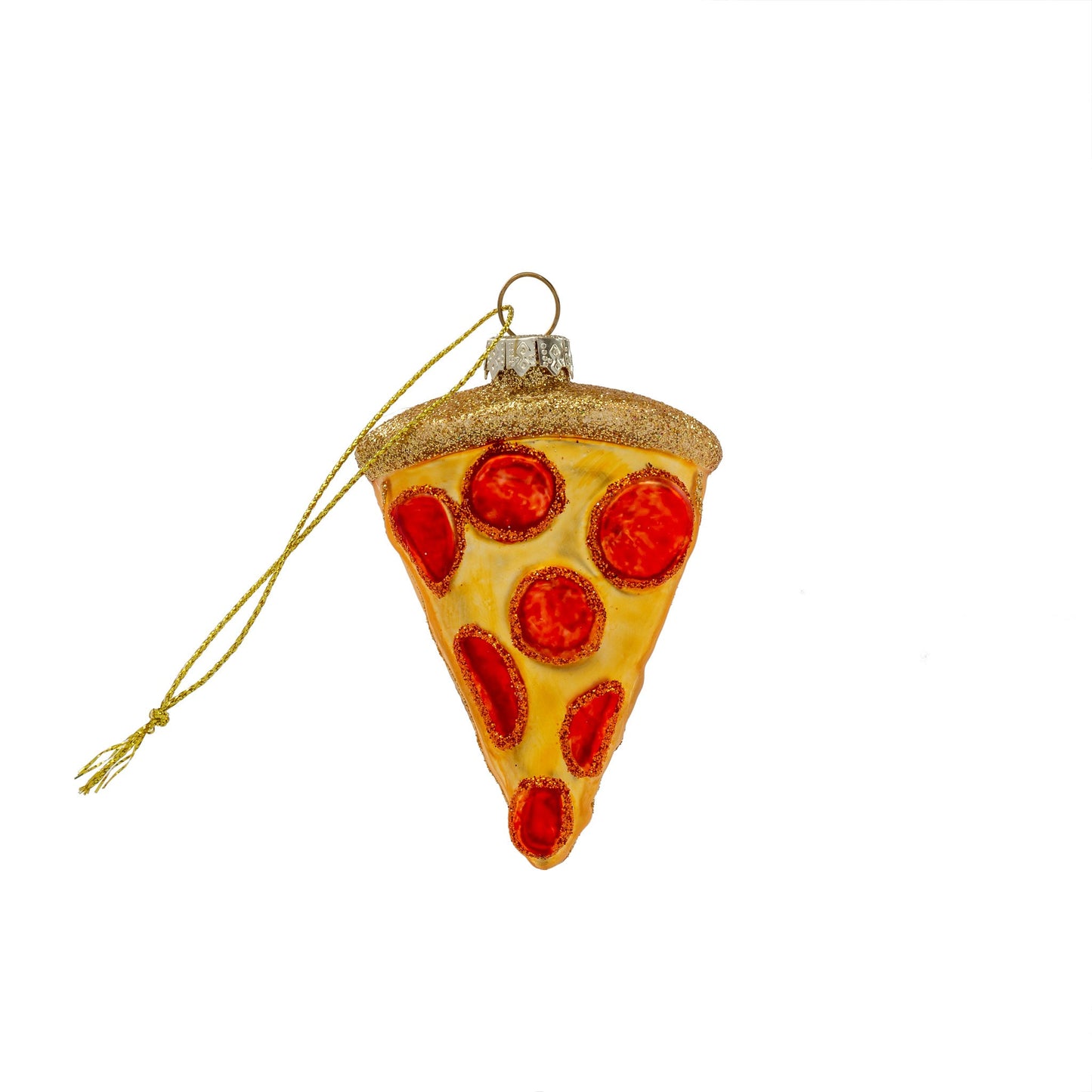 Pizza Slice Glass Ornament